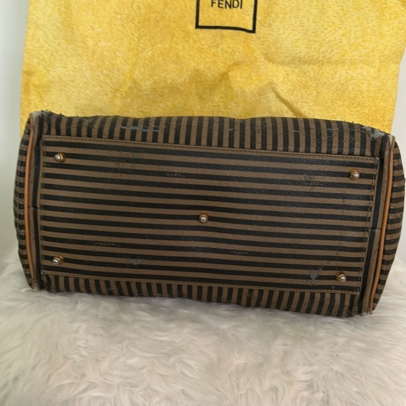 FENDI VINTAGE AUTHENTIC CANVAS SATCHEL - Picture 6 of 16